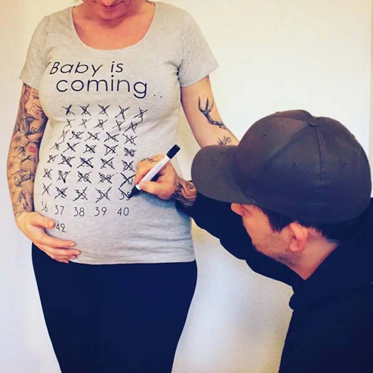 maternity countdown shirt