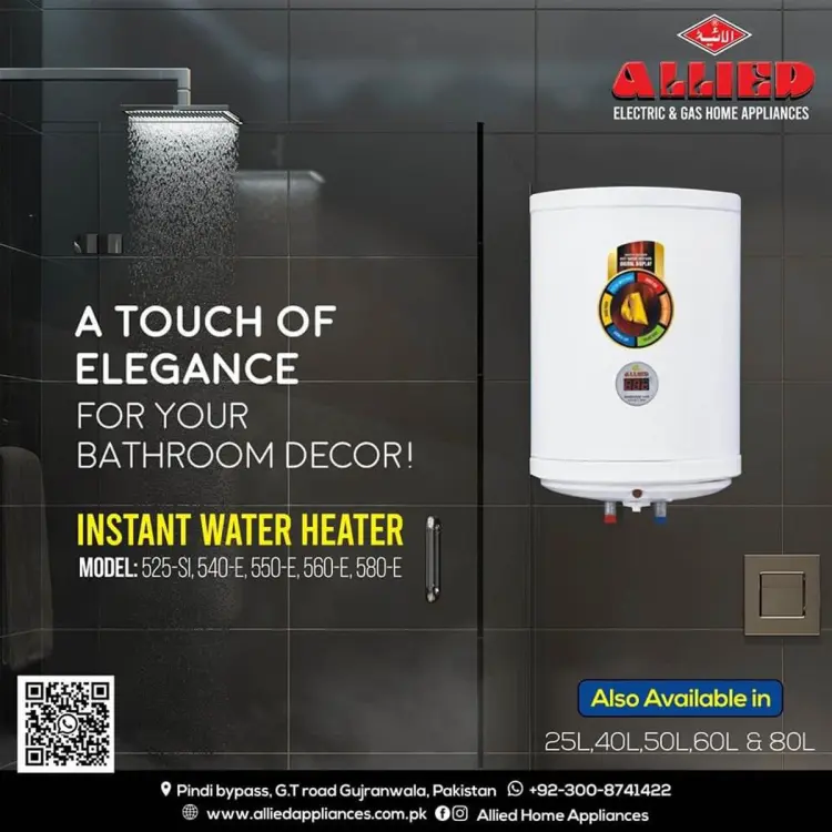 ALLIED 50 Litre Semi-Instant Electric Water Heater / Electric Water Geyser