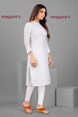 Plain white kurti for on sale girls