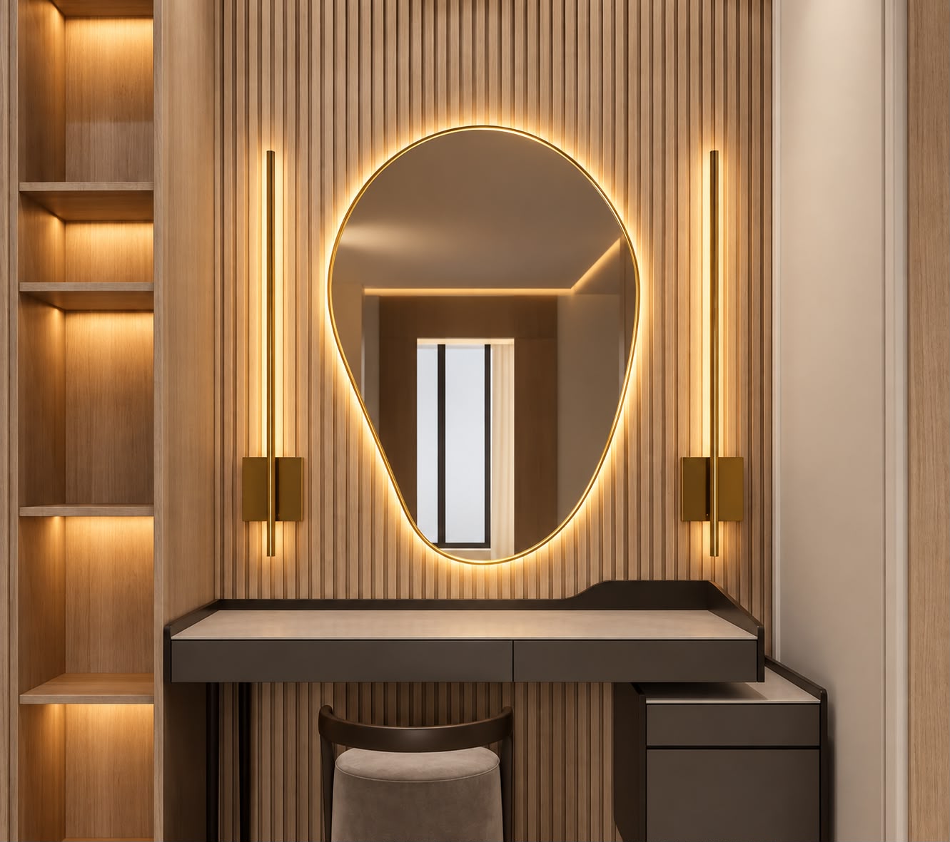 Trusted Trends | Irregular LED Wall Mirror | 1.5x2 Ft | Backlit Vanity & Decorative Mirror | Modern Home Decor
