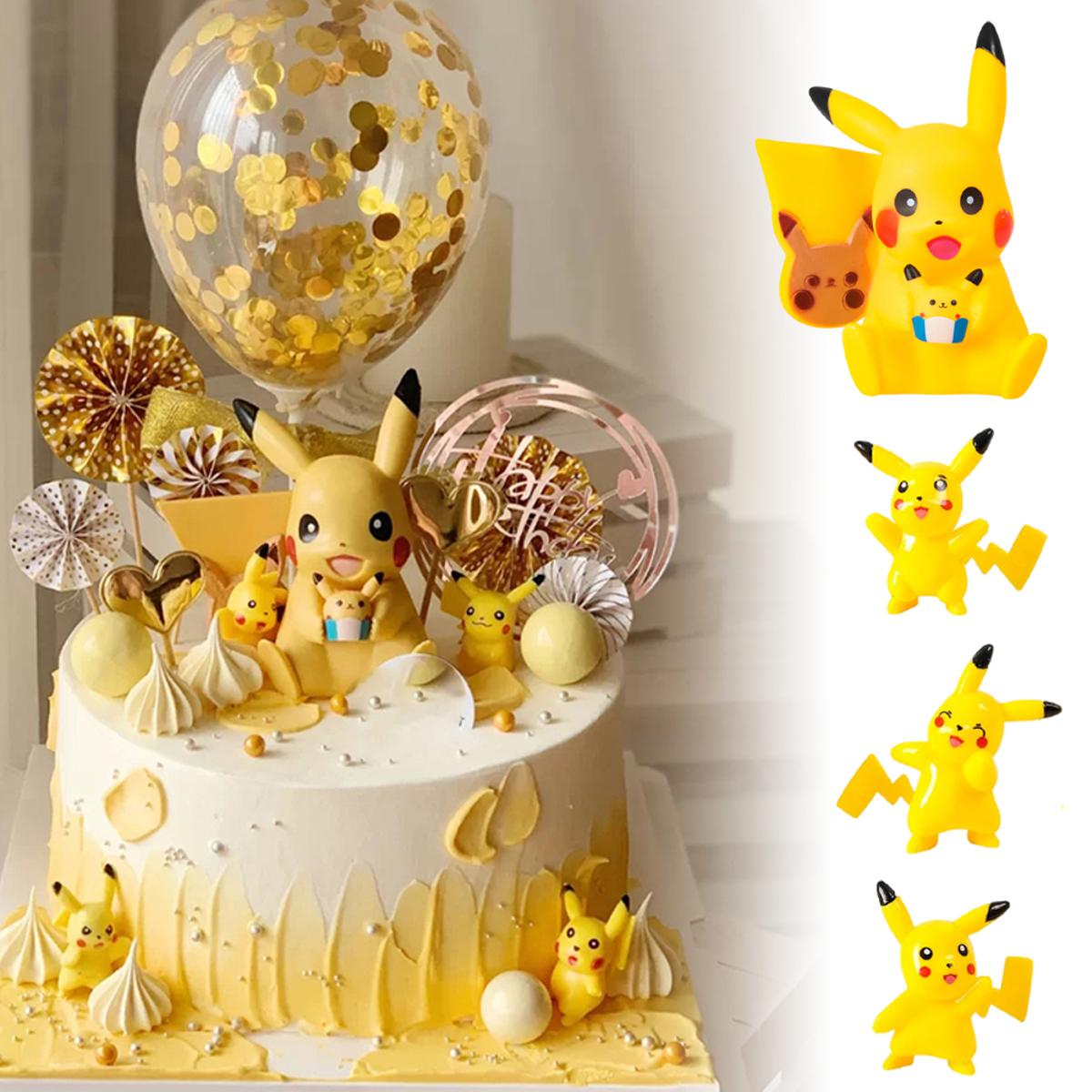 Pikachu Cake Ornaments Pokemon Cake Topper Anime Theme Birthday