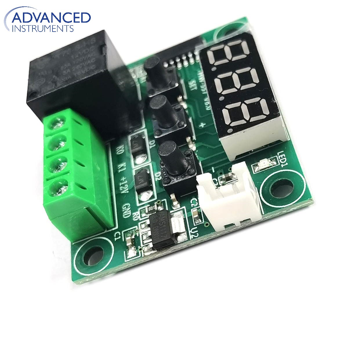 Original HW W1209 12V DC Digital Temperature Controller Board Micro Digital Thermostat -50-110°C Electronic Temperature Temp Control Module Switch with 10A One-Channel Relay and Waterproof Sensor For Incubator Controller