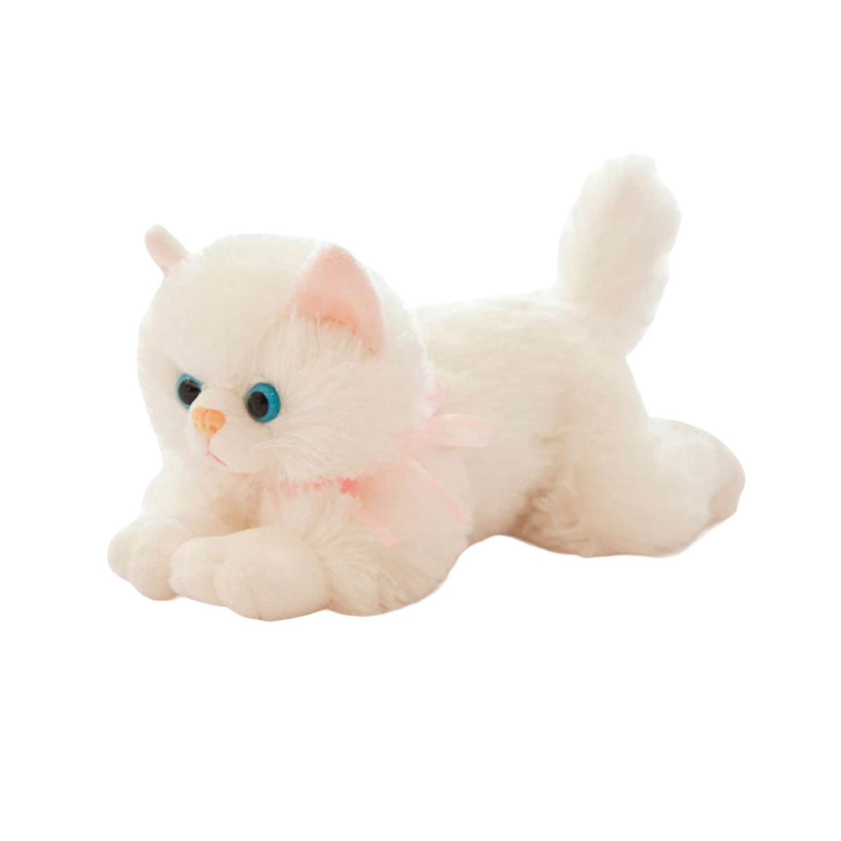 Persian Cat Stuffed Toy Meow Sound Animal Soft Cat Plush Toy Cat Cat Stuff Toy White Color  Cactus Cat Plush Stuff Toy Birthday Gift 3 Sizes Available 43 cm