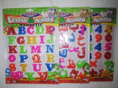 Pack Of Three Medium Size Magnetic Alphabet Letters, Numbers &Amp;Amp; Urdu Refrigerator Magnets Learning Toy