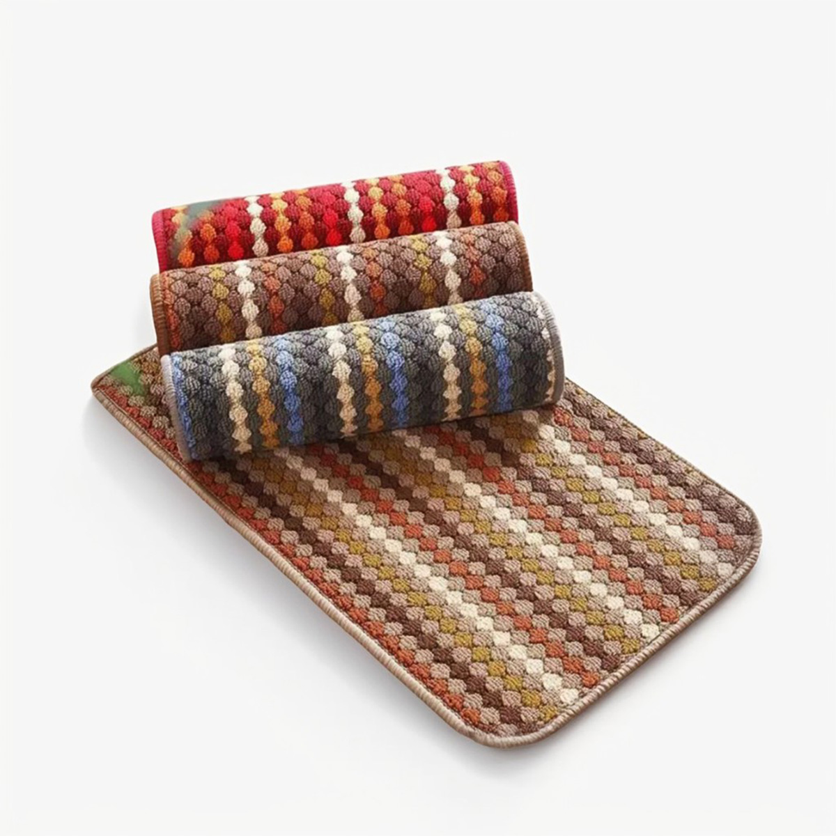 Shaggy High Pile Bedside Rug Random Color Soft Modern Floor Mat