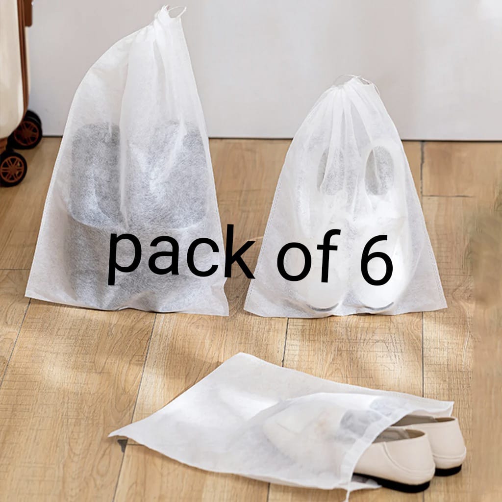 Travel Shoes Storage bag with clear window non-woven with PVC Bag