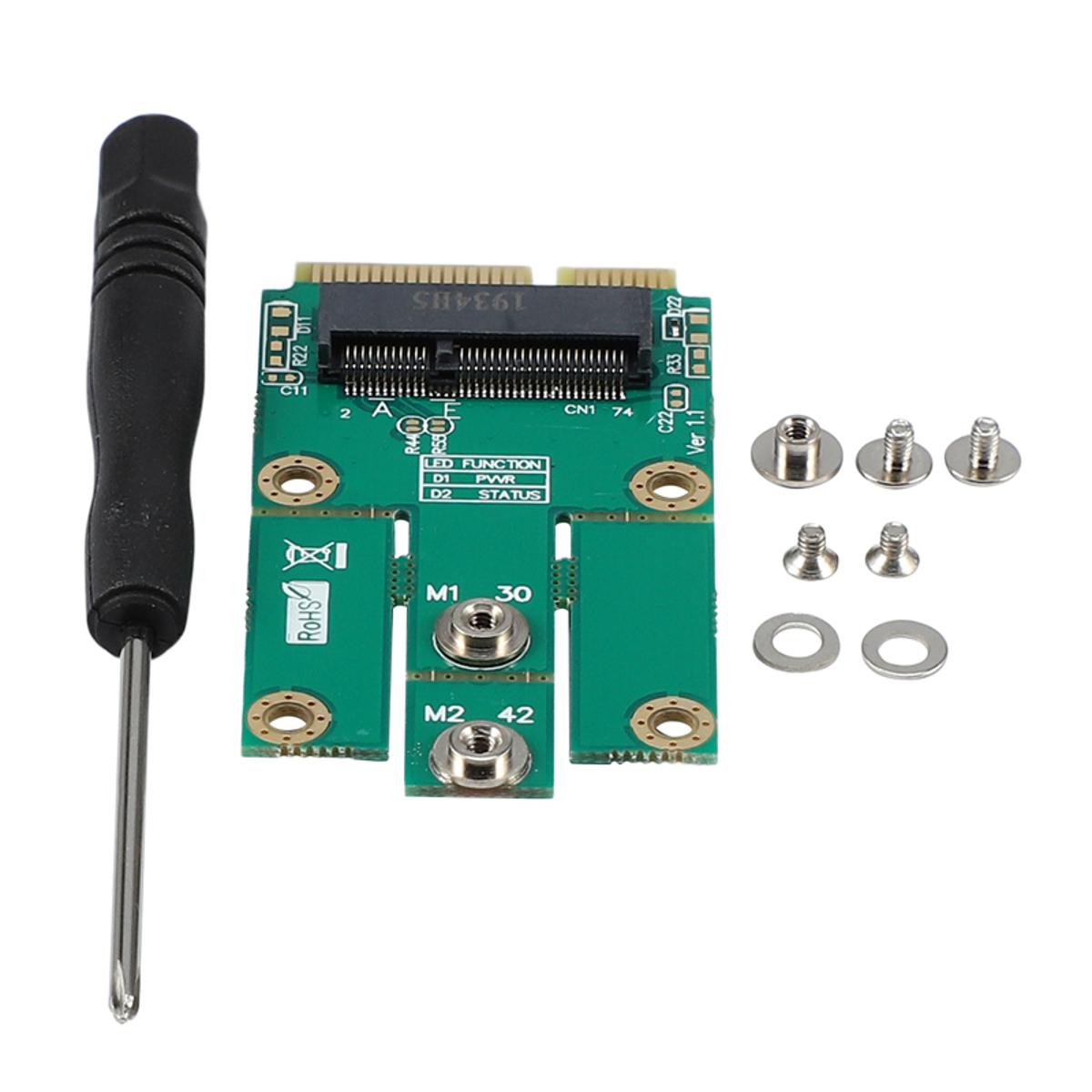 MZHOU WiFi/Bluetooth Adapter M.2 NGFF to PCI-E 1x