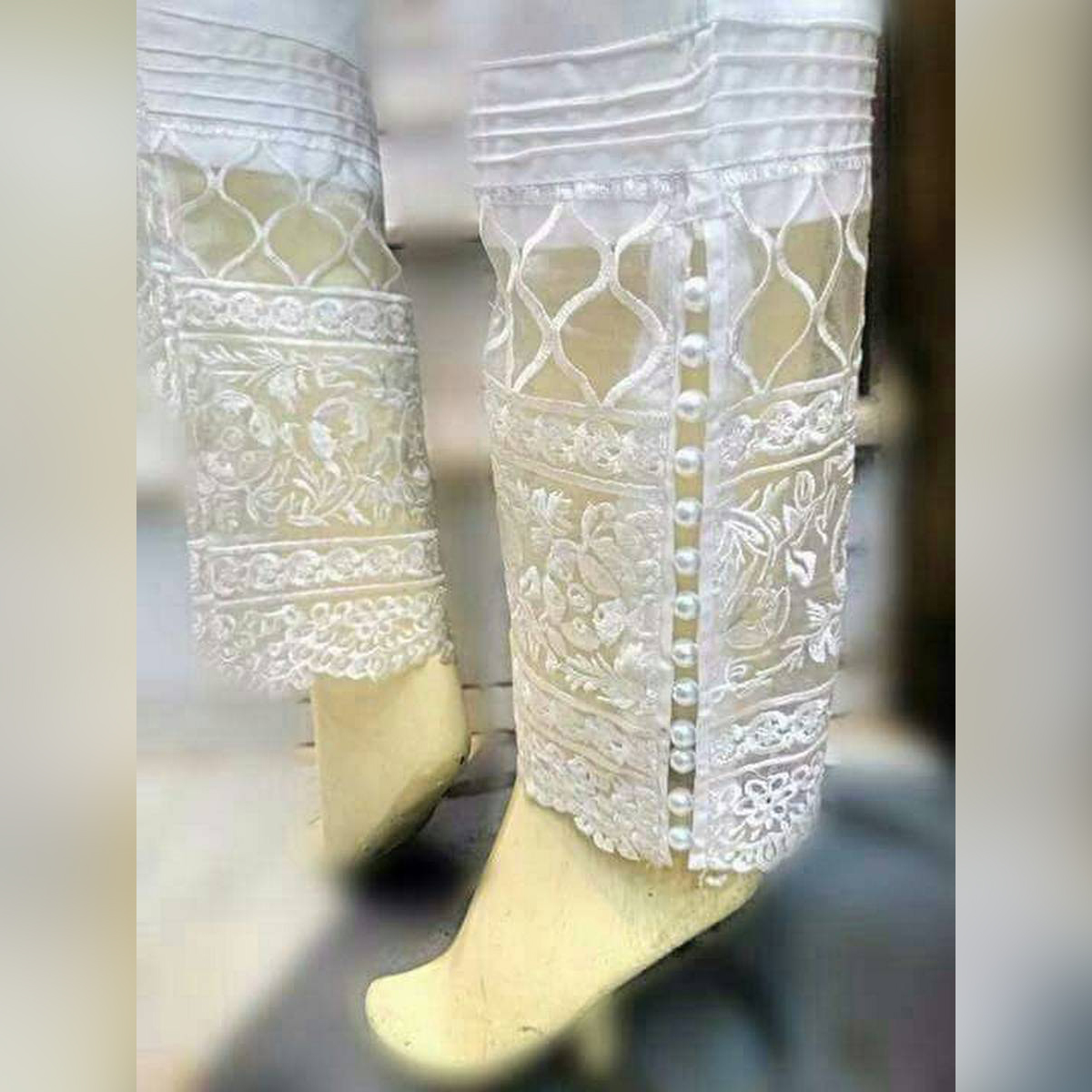 Stitched Ladies Embroidered Trousers 