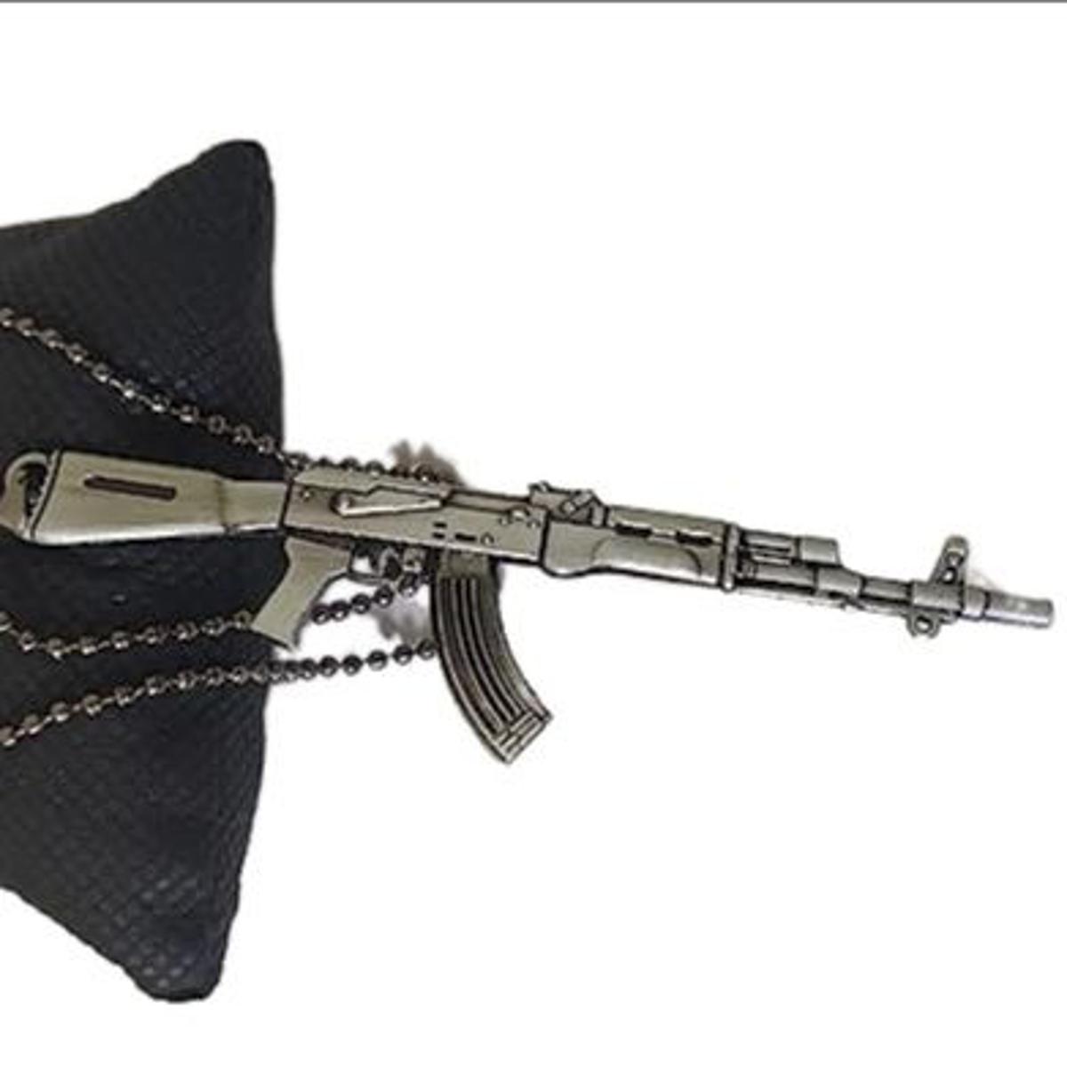 Modle AK-47 Chain And Pendant Stainless Steel Necklaces For Men