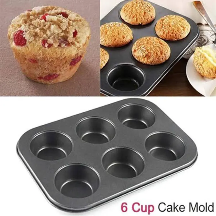 Heavy Duty Carbon Steel Cupcake 6 Cup Cake Pan - China Baking Tray and  Stainless Steel Roasting Pan price | Made-in-China.com