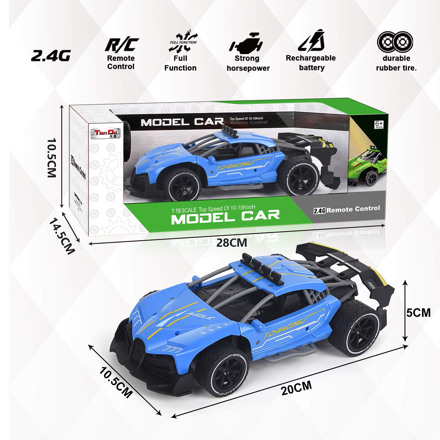 Rechargeable RC Car  High-Speed Remote Control Car for Kids RC Car   2.4GHz Electric Car Toy for Boys & Girls Best Formula Racing Car  Durable Racing Car – Indoor & Outdoor Perfect Gift