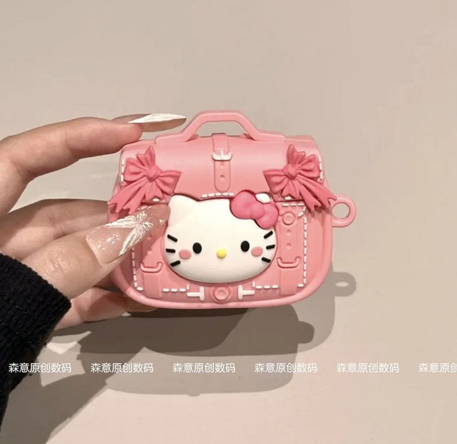 Cute Character 3D Silicone Protective Case Compatible for 𐤠irpods Pro 1 & 2 Case With Hook 𐤠irpods Protective Cover