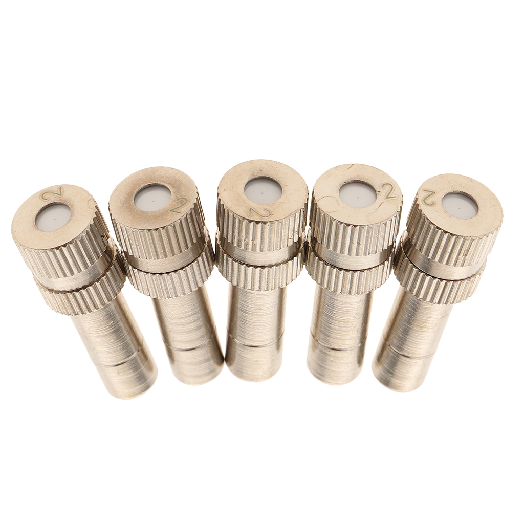 5pcs Fog Misting Nozzle With 6mm Tee Quick Connection Garden Water