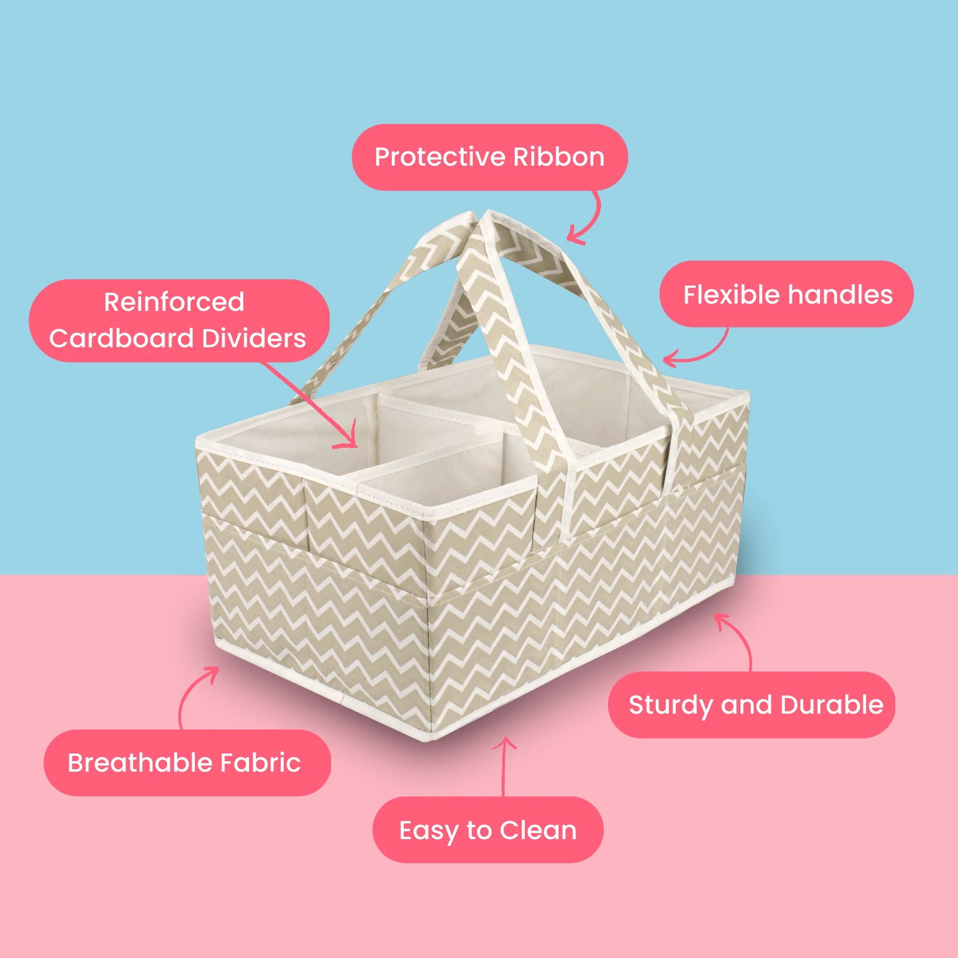 Portable Large Maroon,Black,Grey Diaper Caddy Baby Diaper Organizer With Lid!!!