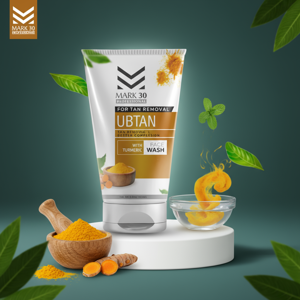 Mark 30 Ubtan Face Wash 100g for Men - Deep Cleansing and Brightening Support