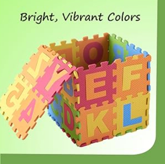 ABC Toy Block Mat Alphabets and Numbers Early Learning Toys Play Foam Puzzle Mat for Kids