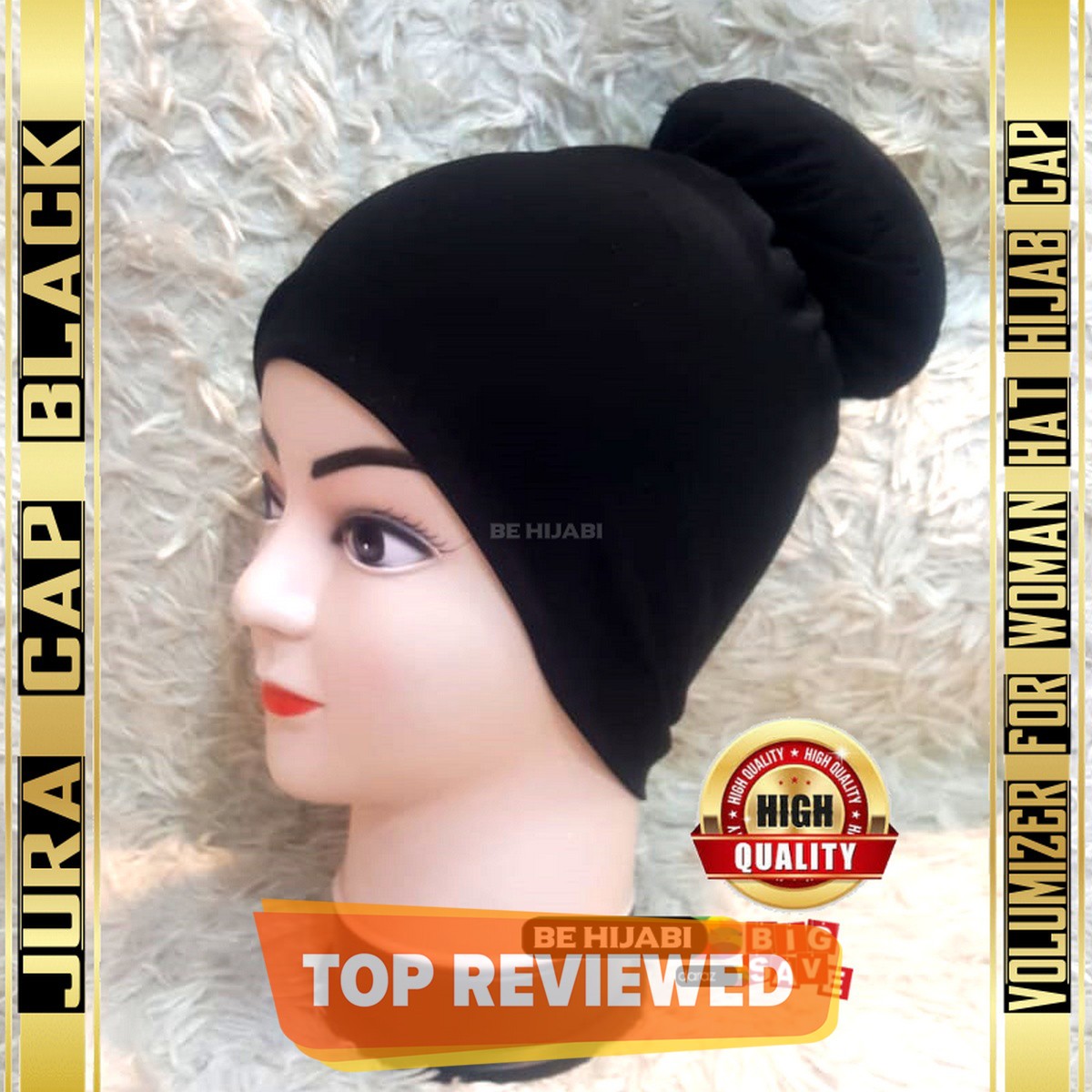 Jura Cap Black Volumizer For Woman Hat 