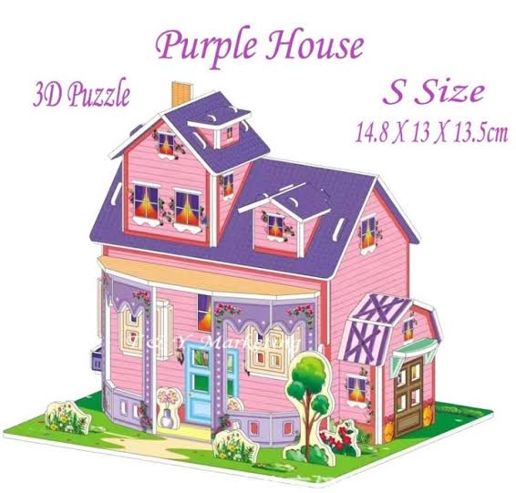 3D Educational Puzzle Toy- | Cardboard Diy Jigsaw Puzzle | Model Building Kit | Best Learning Paper Craft House Series