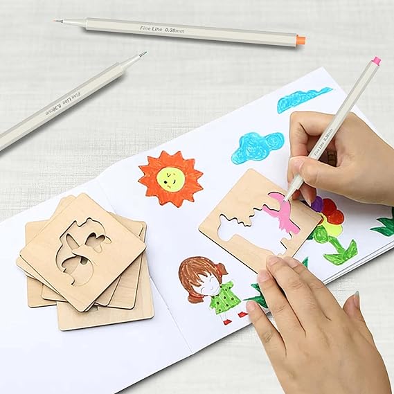 Baby Toys School Paint Tools Educational Coloring Book Paint Learning Coloring Board Drawing Board Wooden Drawing Toys