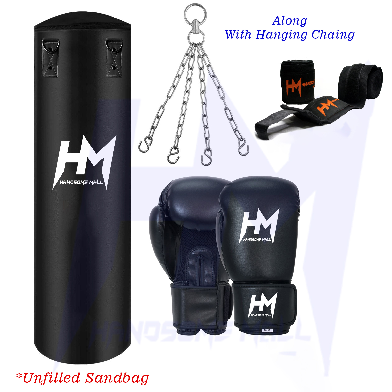 Daraz Foam Punching Bag Boxing Bag With Chain Boxing Gloves And