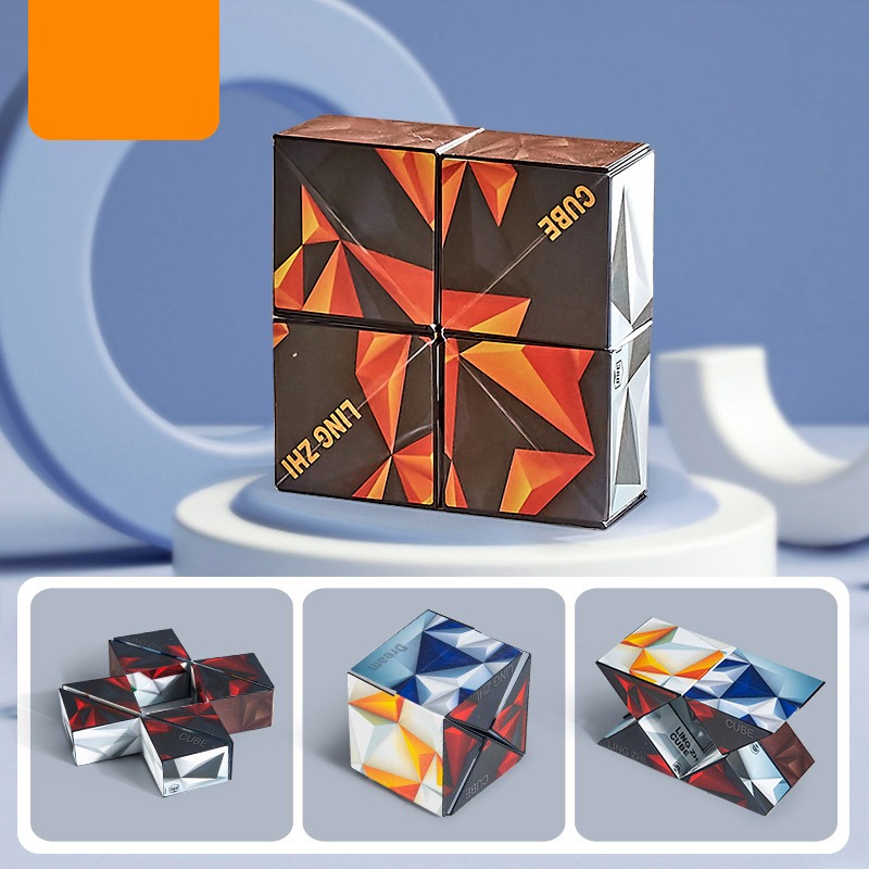 Infinite magnetic cube 3D three-dimensional geometric cube children's thinking exercise educational toys