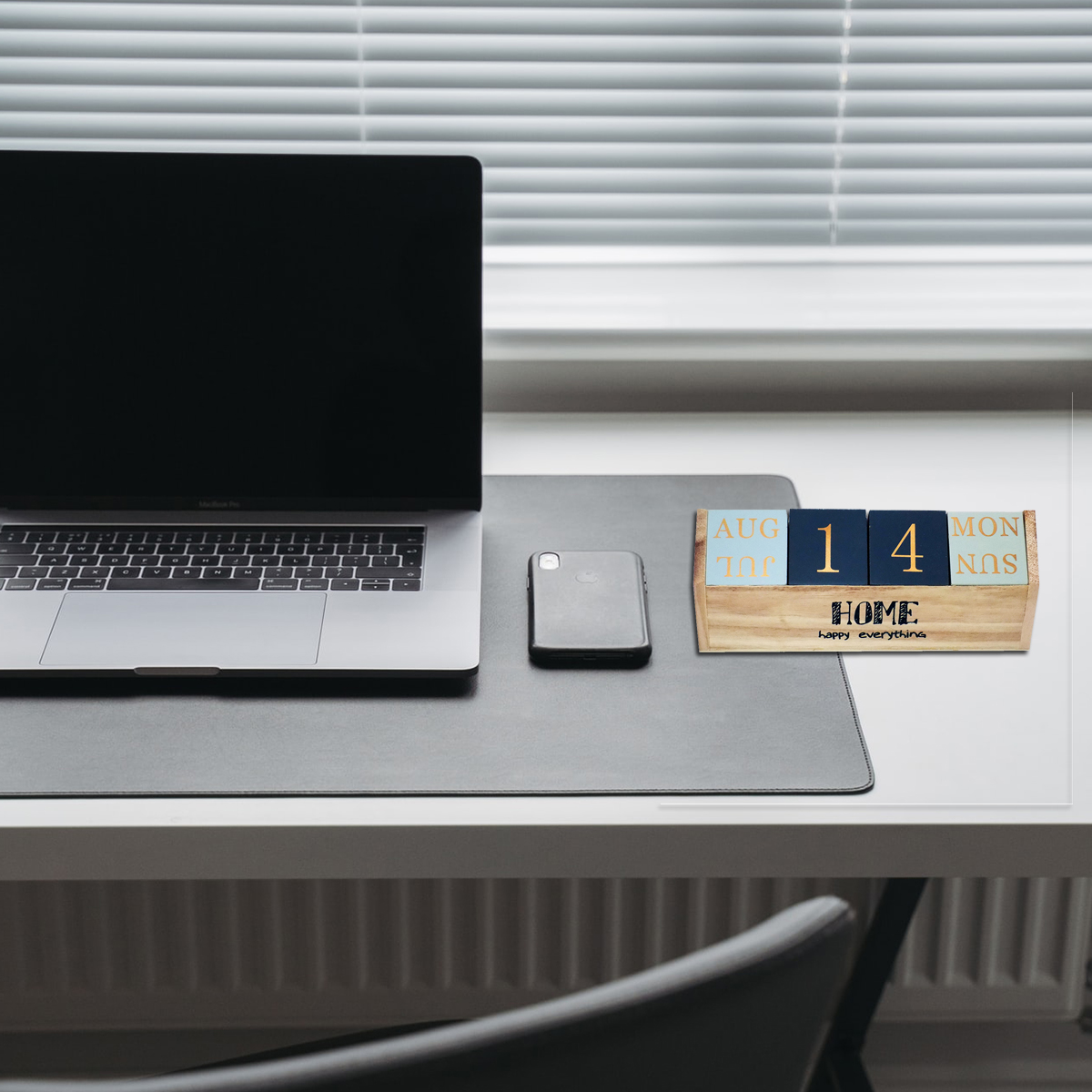 Table Calendar Block Vintage Perpetual Wooden Office and Home Desk ...