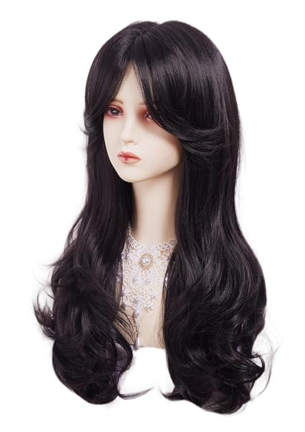 Black WIg for Women Long extension Wavy ,  Natural Black Wigs Natural Looking Heat Resistant Synthetic Wig