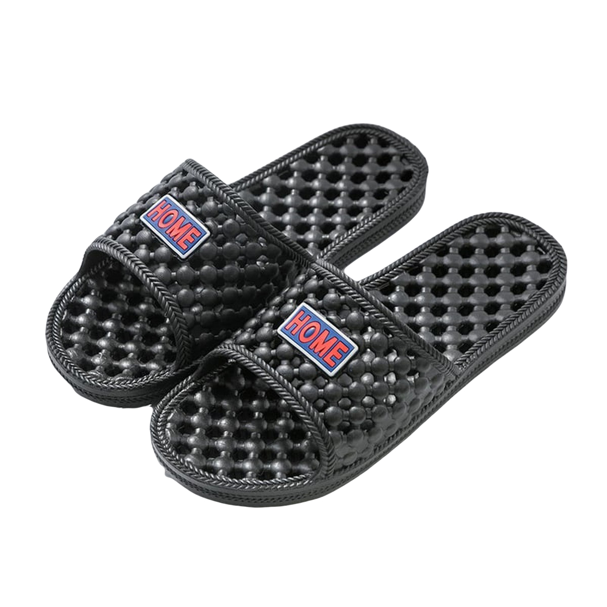 Soft Rubber Washroom Slippers for Men Size 40 to 45 Water Resistant Bathroom Footwear