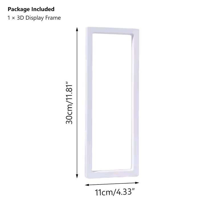 3D Floating Frame Transparent Jewelry Display Box Shadow Case White Perfect for Coins Medals Rings Medallions Tabletop Display