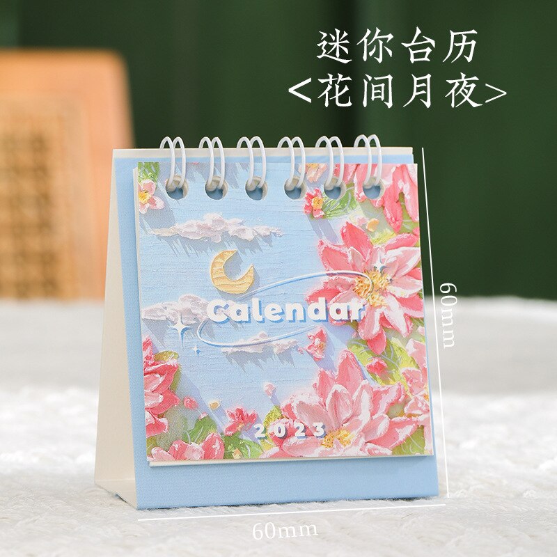 【NEW】 2023 Mini Table Calendar Small Cute Creative Table Calender Student/Office Supplies Kawaii