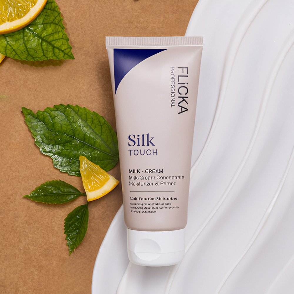 Flicka Silk Touch 3-in-1 Makeup Primer & Face Moisturizer 60g | Milk Cream Hydration | Smooth Base for Foundation | Lightweight Daily Use Formula | Pore Appearance Minimizing | Cruelty Free