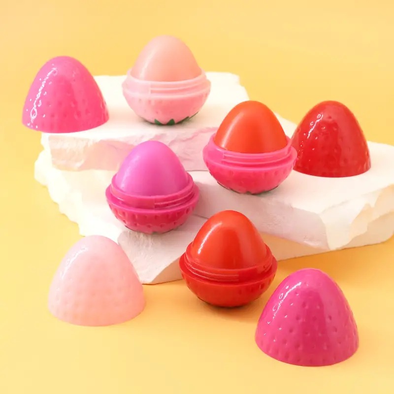 Beauty Host 3 PC Makeup Romantic Strawberry Magic Hydrating & Moisturizing Lip Balm For Girls
