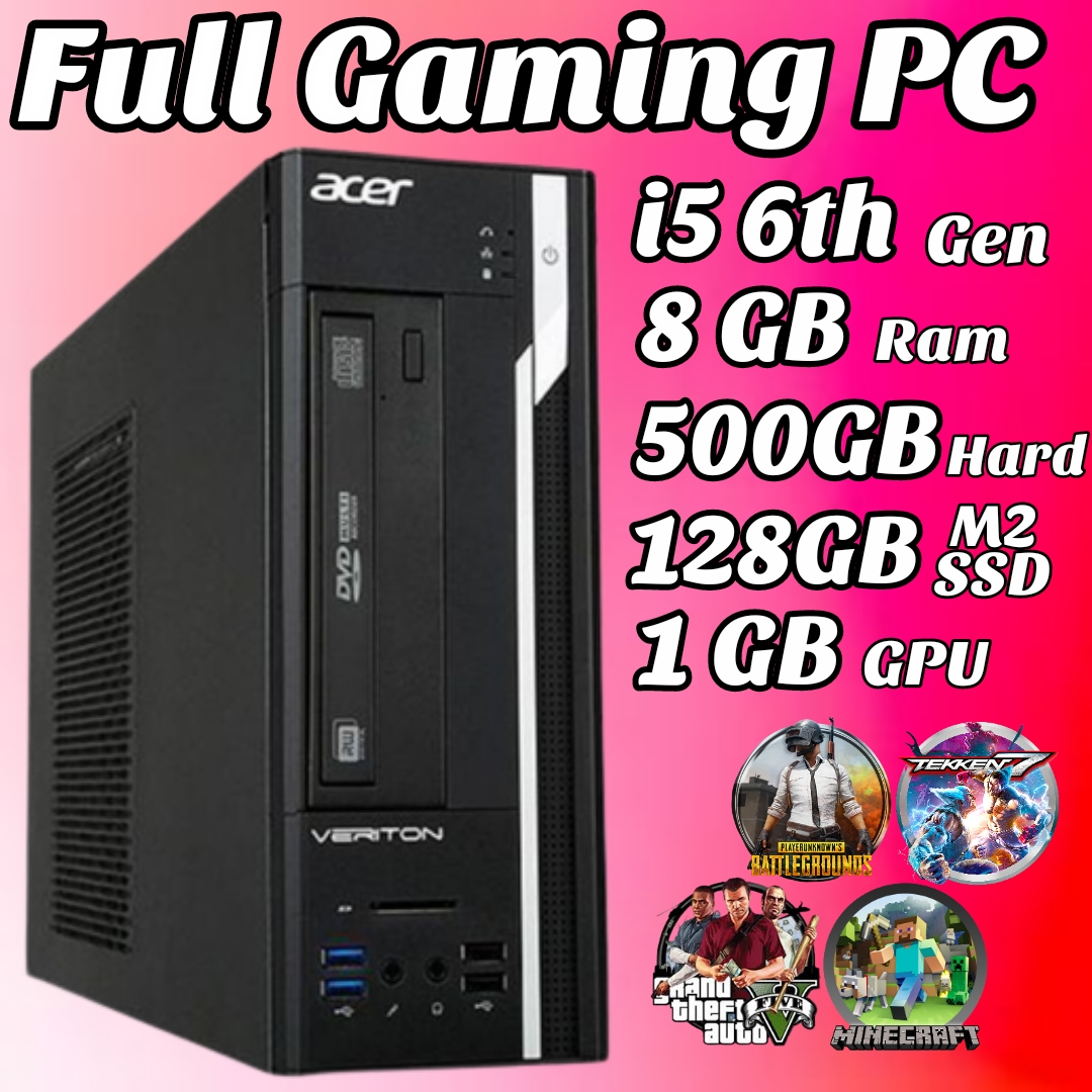 Acer Gaming Pc [ Core i5 6th Gen , 8 GB Ram DDR4 , 500 GB HHD , 128 GB ...