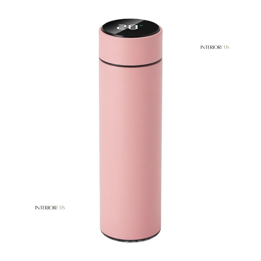 Digital Water Bottle, LED Temperature Display, Hot Cold Vacuum Flasks, stainless Steel Thermos, LED 500ML Smart Thermos
