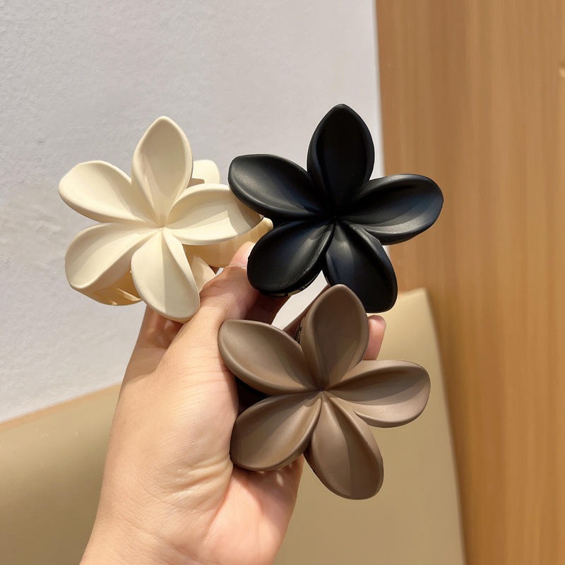 3 Piece Flower Claw Clips Catchers Elegant Large Floral Flower Design for Women & Girls – Claw Clips for Girl | Colorful Floral Hair Accessories for Thick & Thin Hair Frosted Finish– Stylish Trendy Hair Clips (1, 3, or 6 Pack)