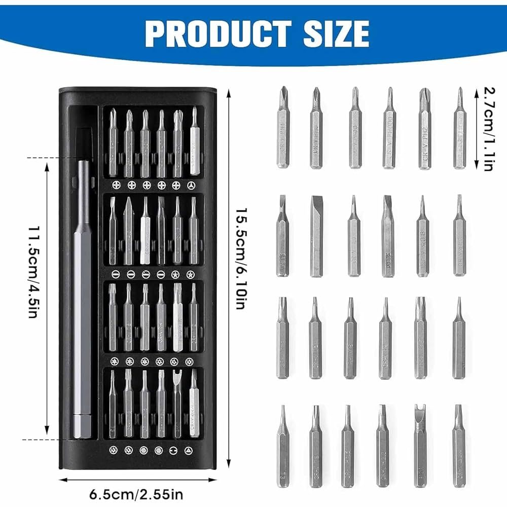 24 in 1 screwdriver Set | Multi-Function Repair Tool Kit for Mobile, Laptop, Watch, Glasses & Electronics | Professional Precision Kit for Repairing | 25 in 1 Screwdriver Kit