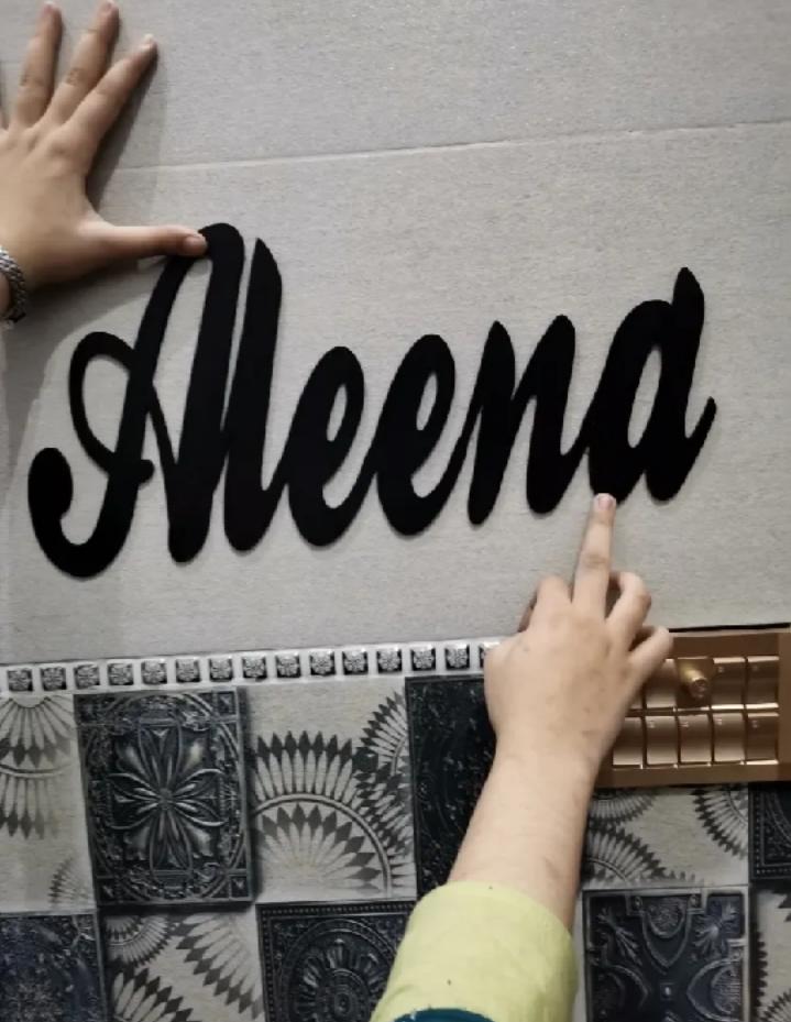Customised Wooden Name Sign[ Home Decor  mdf wooden wall decoration 12 ich 24 inch for home decore leaving room office beautyfull nam