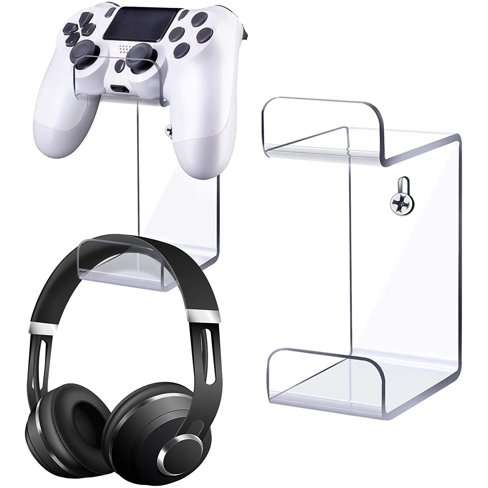 NAMUNY 2X Universal Game Controller Holder Wall Mounted Headset Stand