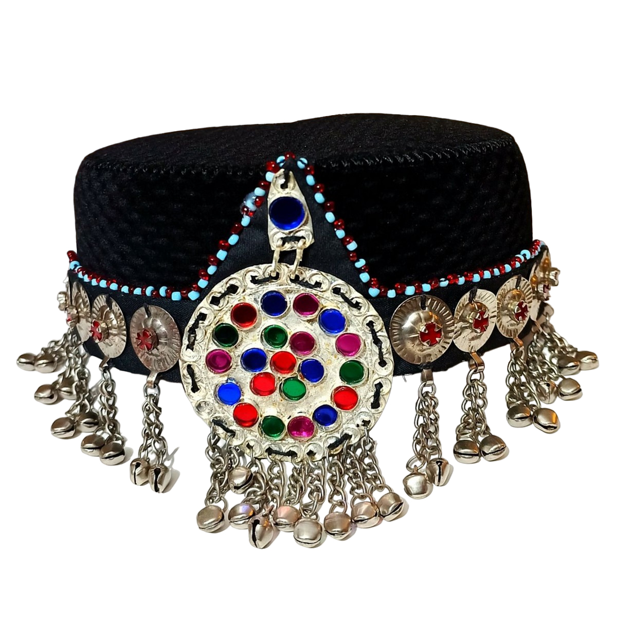 Halima Sultan style Handmade Cap for Women & Girls with Jewellery