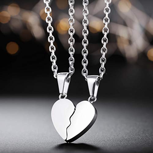 Stainless Steel Heart Broken Necklace For Couples - Best Gift For Lovers