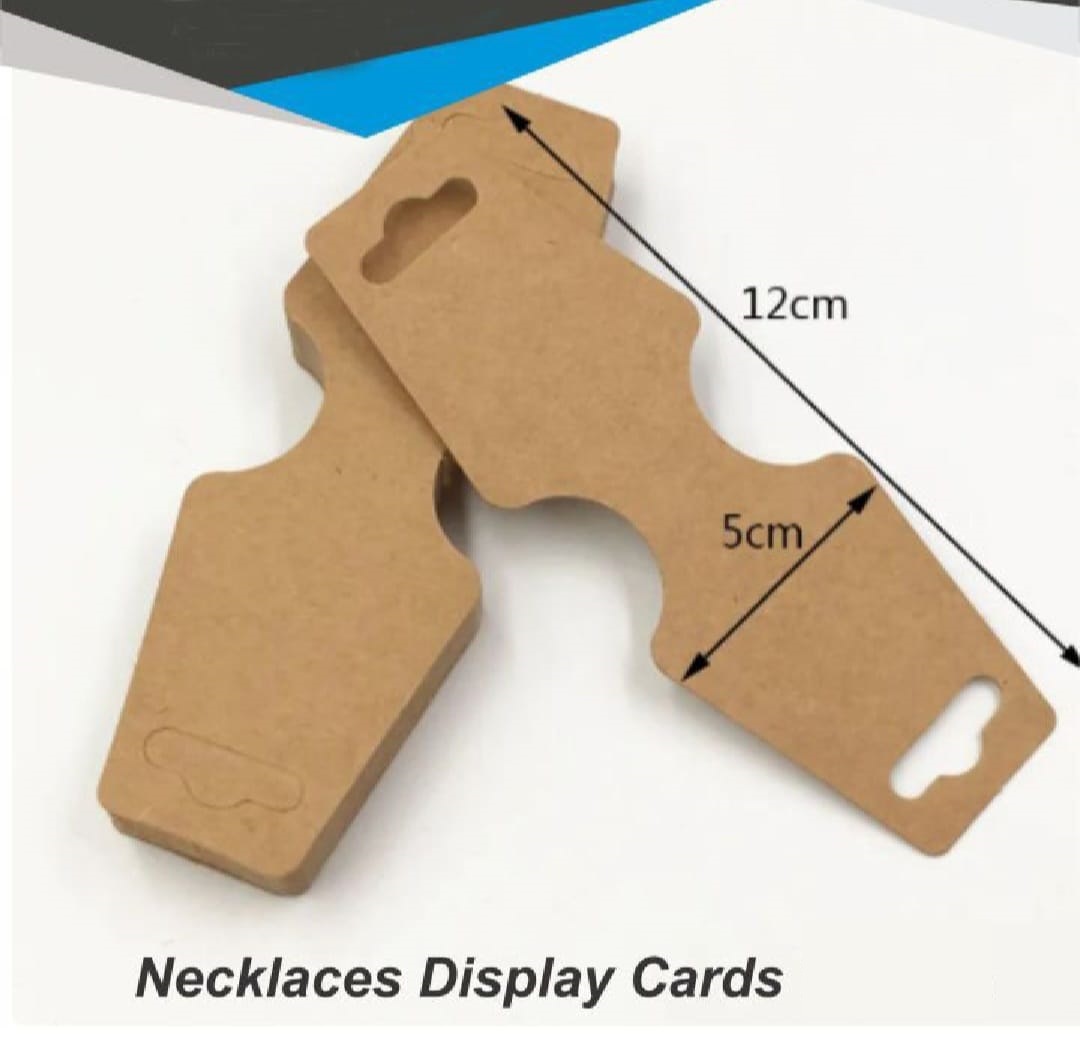50 Pcs Necklace Tags Fold Over, Jewelry Display Card, Bracelet Display Card for Bracelets, Scrunchies, Headbands