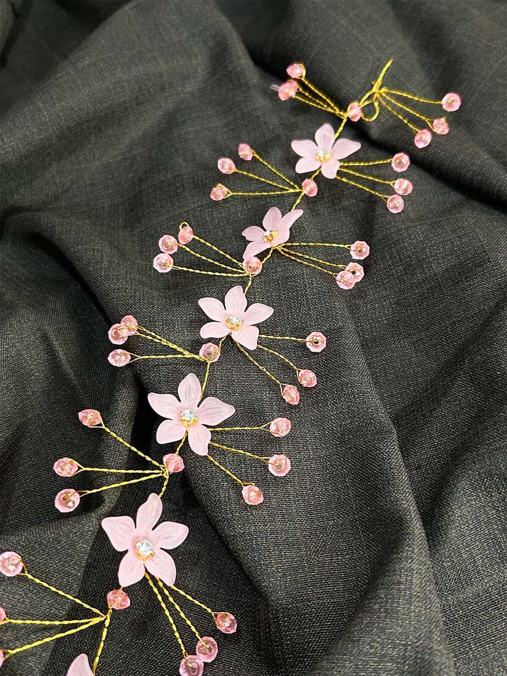 New Fashion Flower Headband With Ribbon Wearth Wedding Party ladies Girls Garlands Floral Crown Rhinestone Hairband