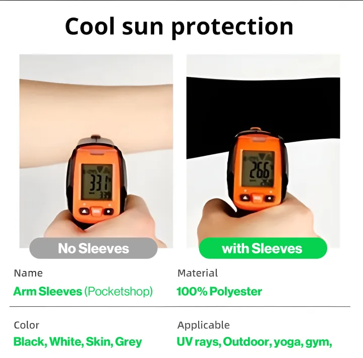 Code Sleeves For Arms For Girls | Thumb Hole UV Protection Cooling Arm Sleeves Stretchable Summer Outdoor Wear
