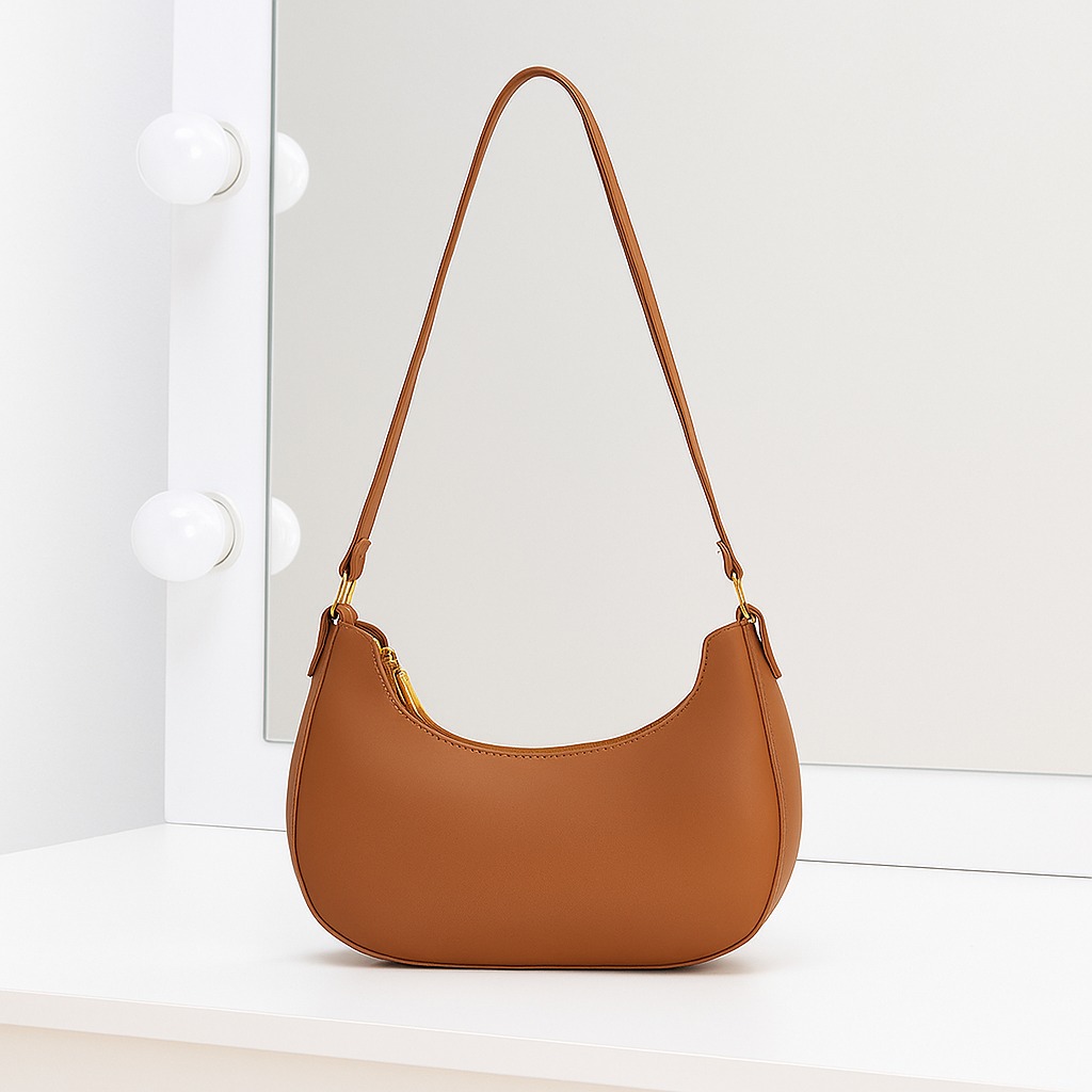 Stylish Riva Shoulder Bag for Women - PU Leather Underarm Handbag - Casual and Formal Ladies Bag - Fashionable Lightweight Handbag for Daily Use & Special Occasions
