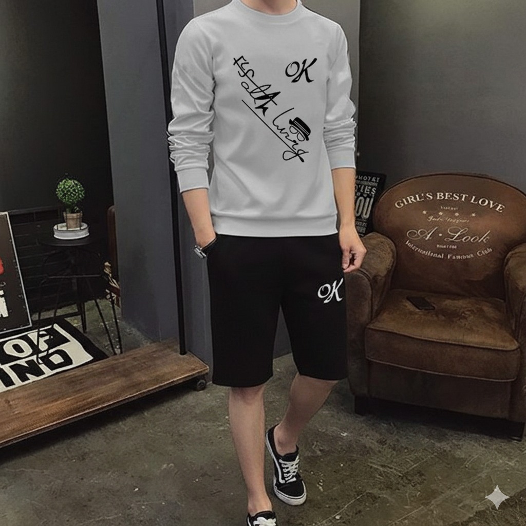 Stylish Contrasted Color Tracksuit For Men