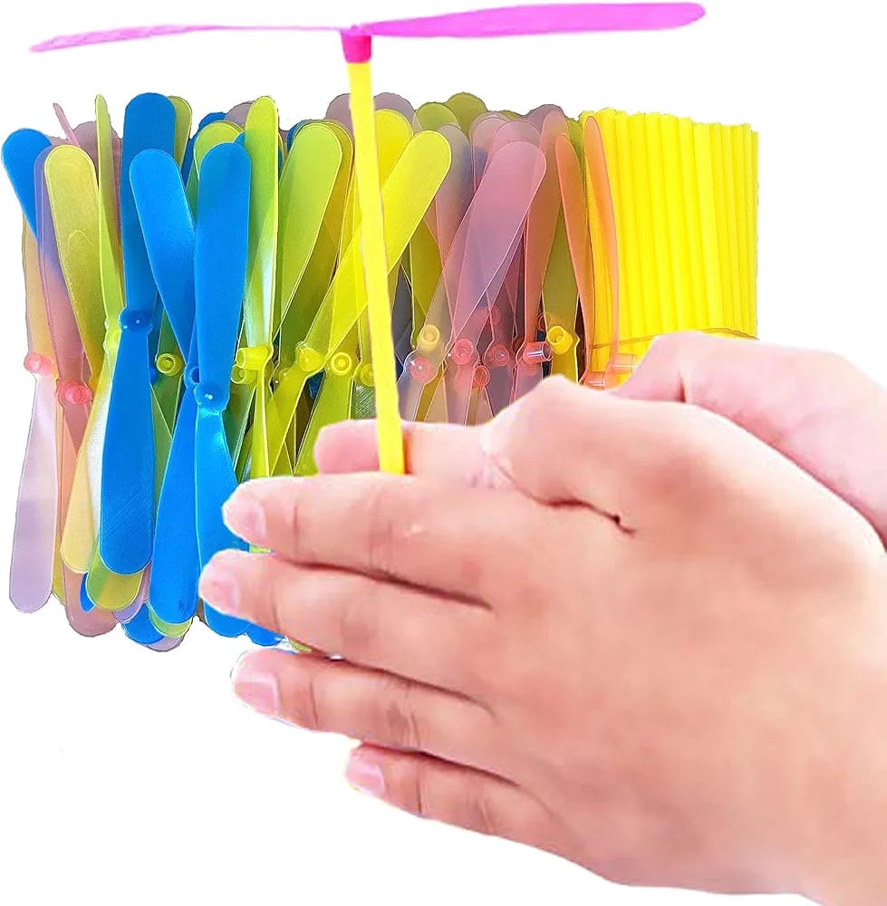 10/20/100pcs Novelty Plastic Bamboo Dragonfly Propeller Outdoor Classic Toy Kid Gift Rotating Flying Arrow Multicolor Random Color