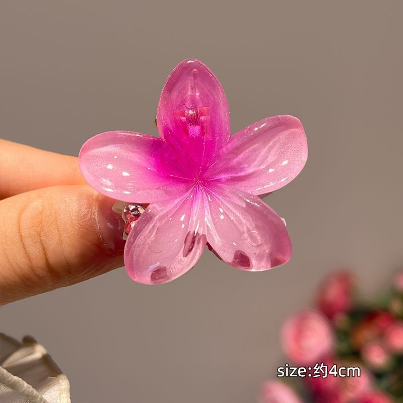 4CM Small Flower Fashion Summer Beach Girls Acrylic Hair Clip Hair Claw