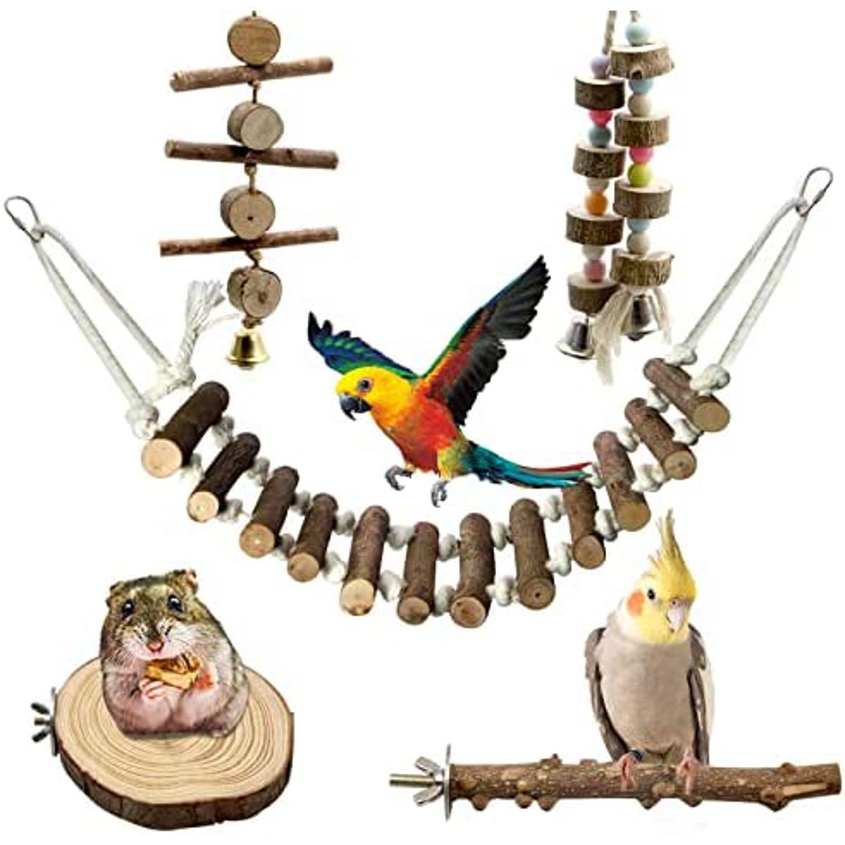 UK Bird Toys customized hand PCS Bird Perch Stand Set, Parrots