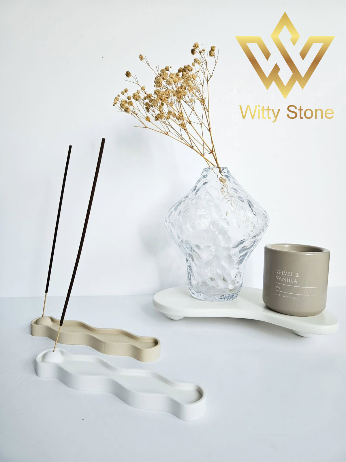 Wave Incense Plate Zen Style Incense Holder Candle Stand Table Decoration Shelf Decor Home Decorative ideas | Witty Stone