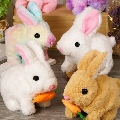 Free Delivery - Electric Bunny Rabbit Plush Toy with Music & LED Perfect Birthday Gift for Girls Boys Kids